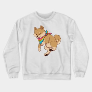 Pansexual Pride Shiba Inu Crewneck Sweatshirt